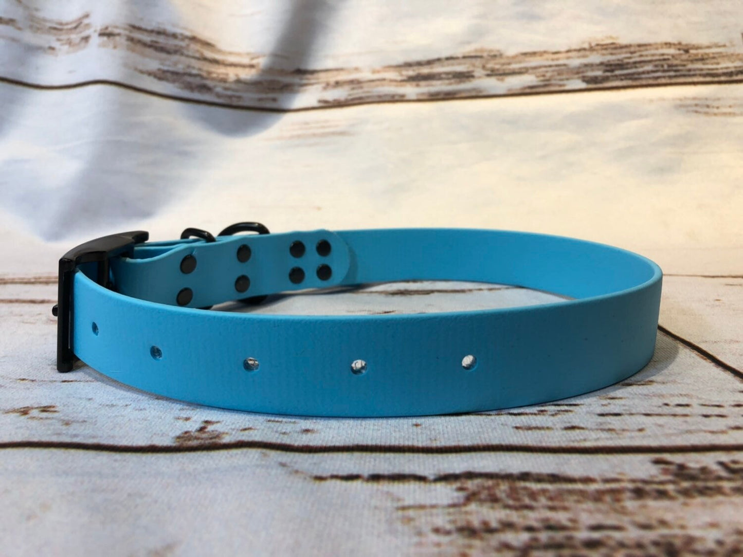 Biothane dog collar, blue dog collar, dog collar, buckle dog collar, waterproof collar, dog collar boy, sky blue, rose gold hardware