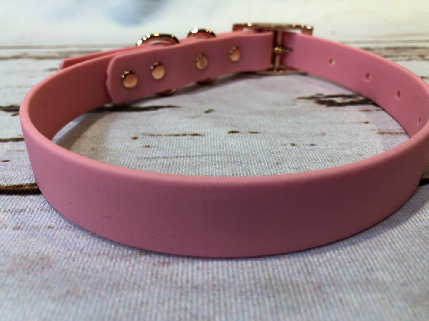 Biothane dog collar, pink dog collar, dog collar, buckle dog collar, waterproof collar, pink, rose gold hardware, dog collar girl