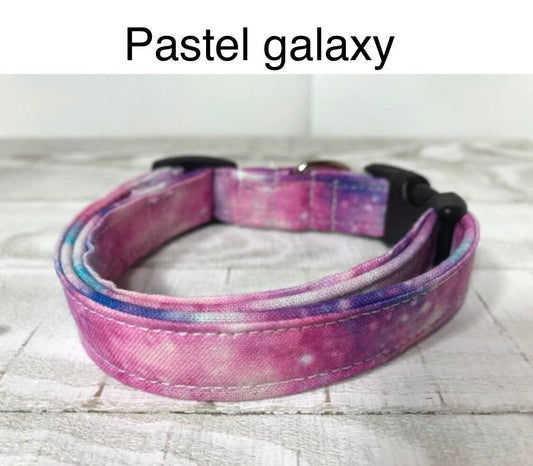 Dog Collar, girl dog collar, galaxy dog  collar, adjustable collar, nylon collar, galaxy collar, pastel, galaxy print, galaxy, universe