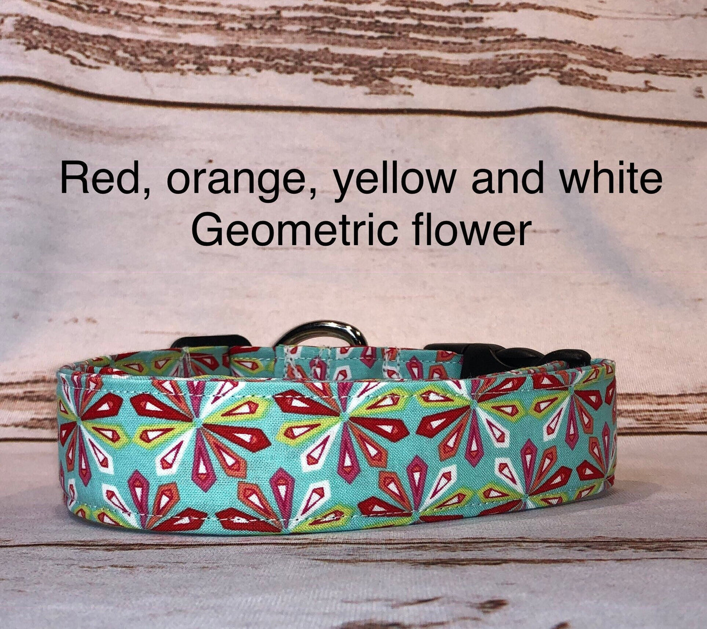 Dog Collar, fabric collar, dog collar girl, martingale, floral dog collar, adjustable collar, buckle dog collar, floral collar, turquoise