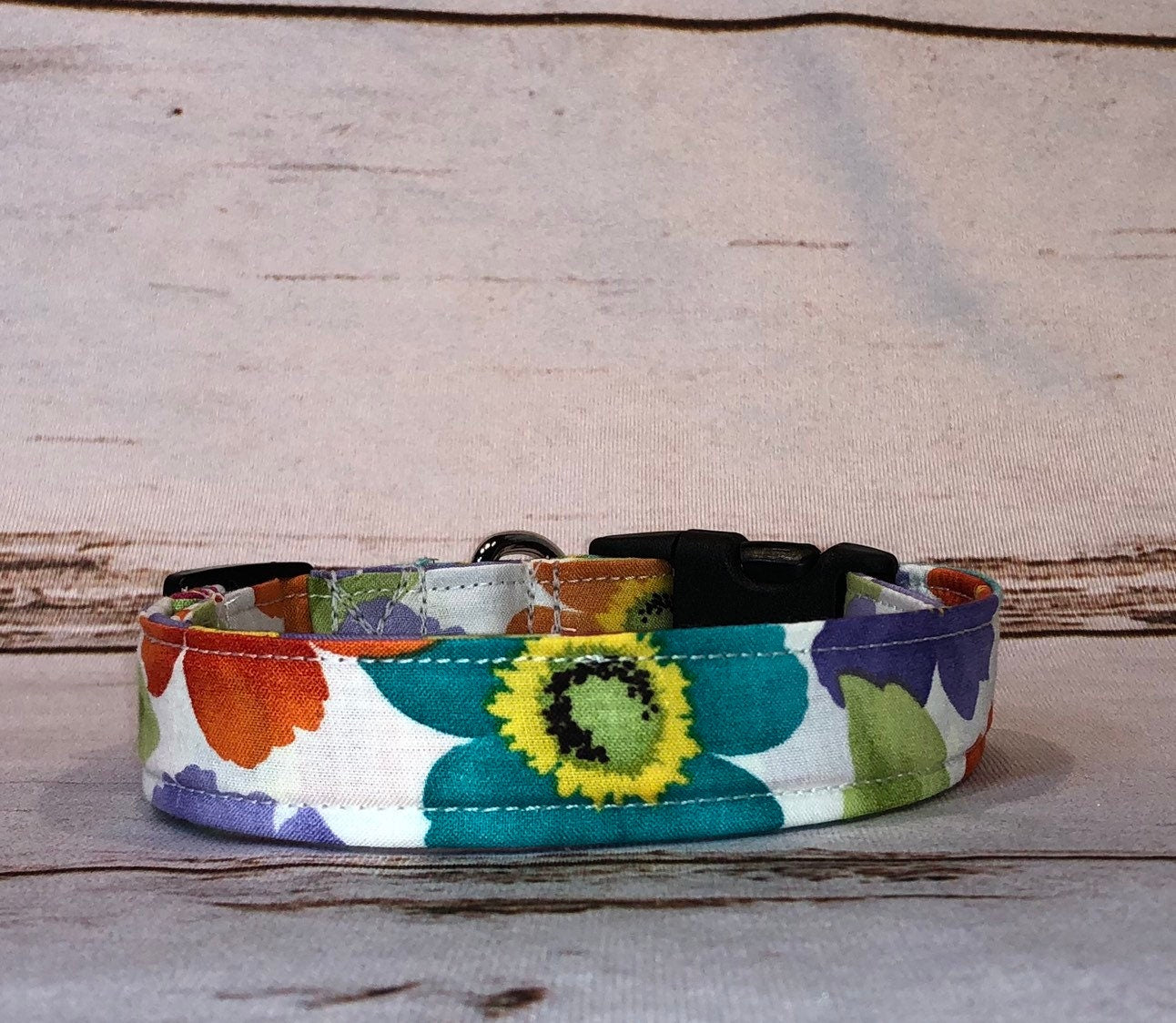 Dog Collar, fabric dog collar, floral dog collar, adjustable collar, buckle dog collar, dog collar girl, martingale, floral collar, flowers