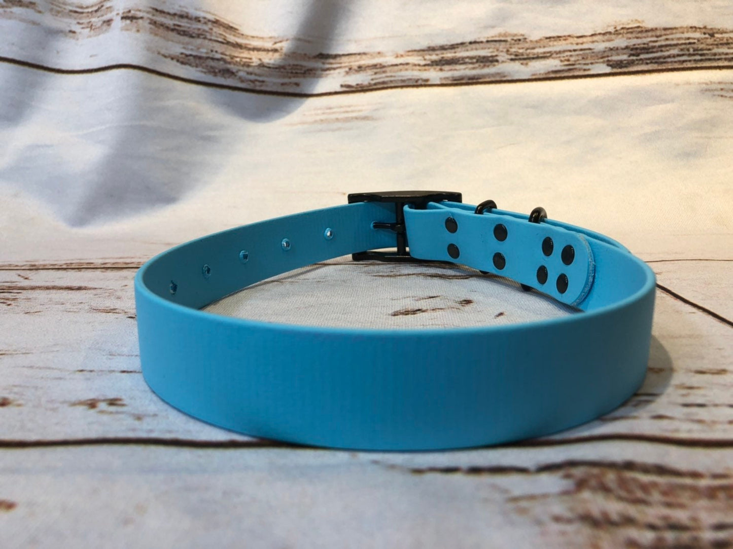 Biothane dog collar, blue dog collar, dog collar, buckle dog collar, waterproof collar, dog collar boy, sky blue, rose gold hardware