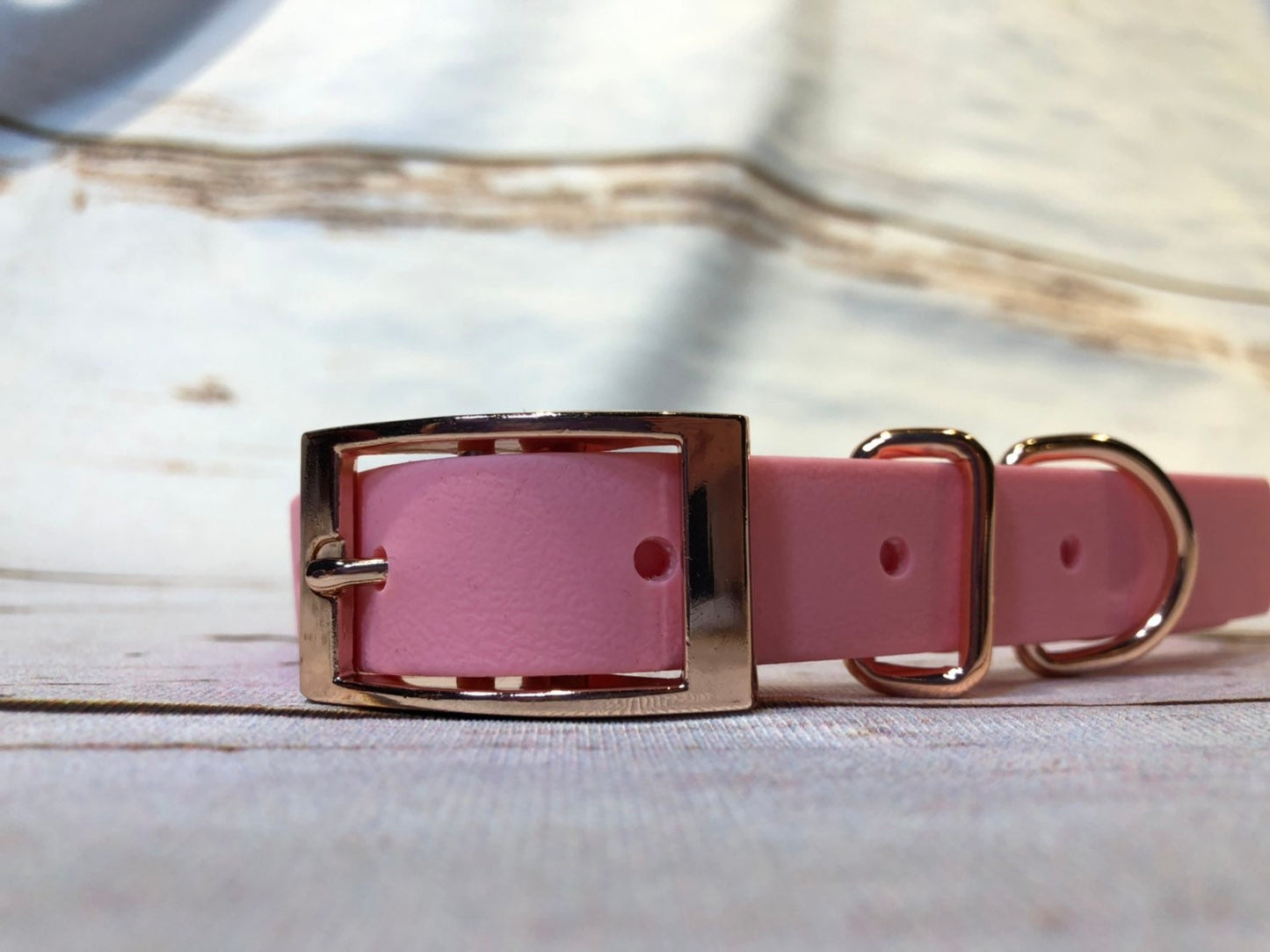 Biothane dog collar, pink dog collar, dog collar, buckle dog collar, waterproof collar, pink, rose gold hardware, dog collar girl