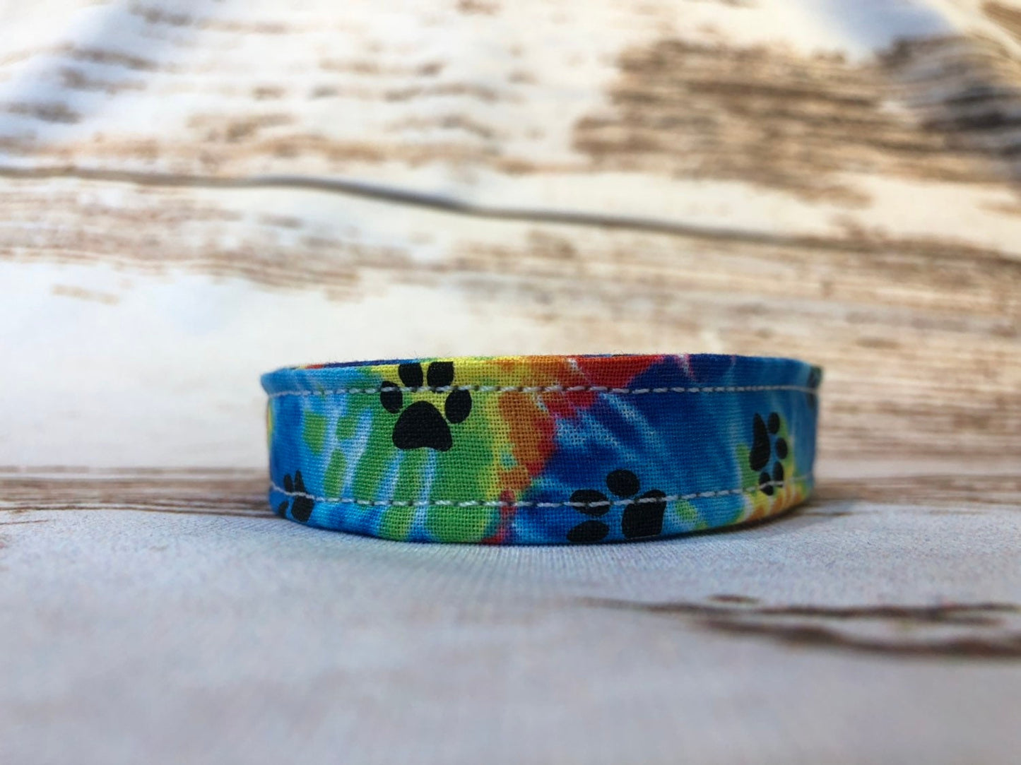 Dog Collar, dog collar boy, tie dye collar, fabric, adjustable collar, buckle dog collar, tie dye, bones, paws, hippy, tie dye print