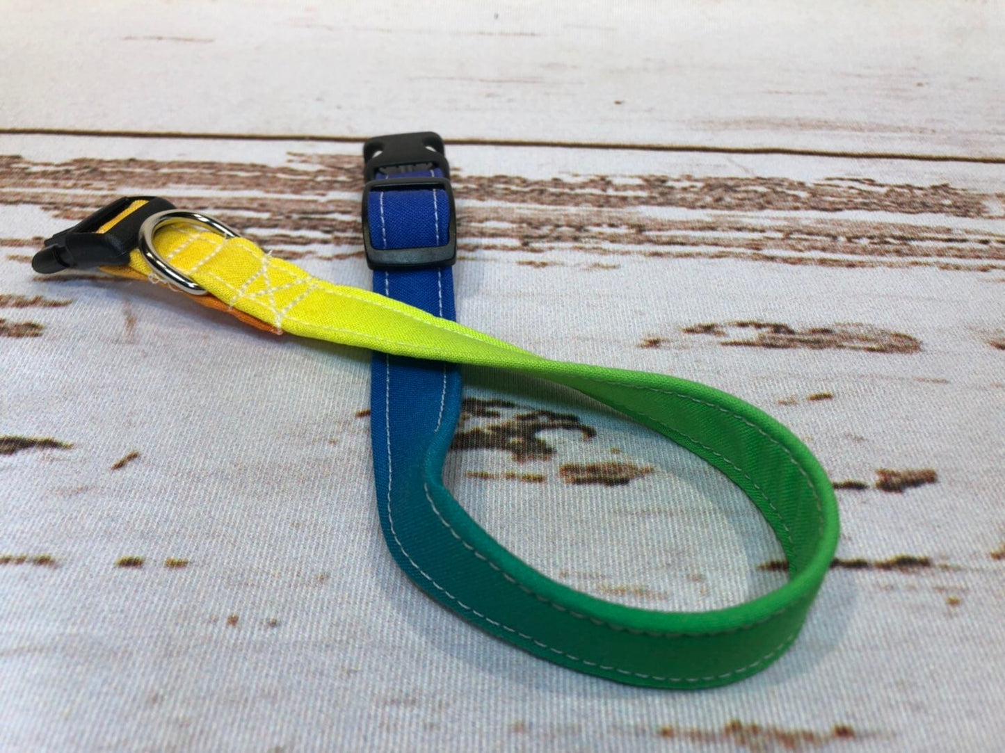 Dog Collar, girl dog collar, rainbow ombre dog collar, martingale, adjustable collar, buckle collar, rainbow collar, pride, rainbow, pride month