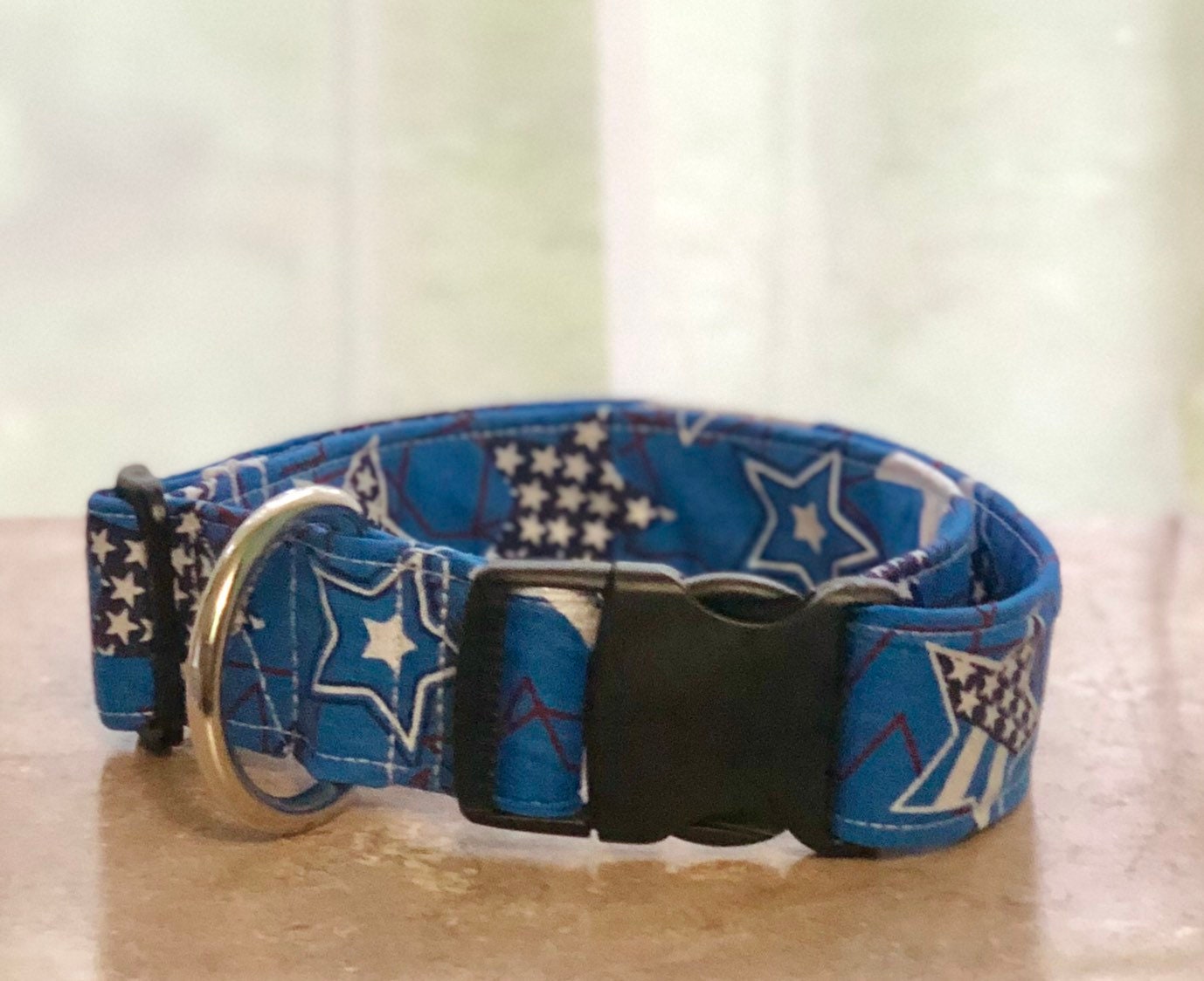 Dog Collar, Girl dog collar, boy dog collar, patriotic collar, adjustable collar, nylon collar, buckle dog collar, patriotic collar, stars