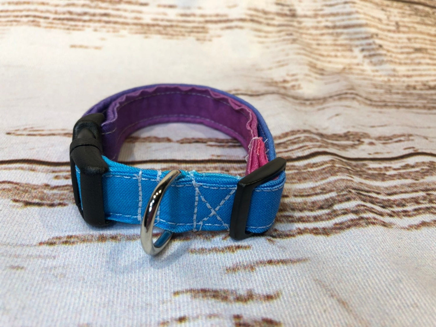 Dog Collar, girl dog collar, pastel Ombre dog collar, adjustable collar, buckle collar, pastel dog collar, purple, pink, blue, ombre