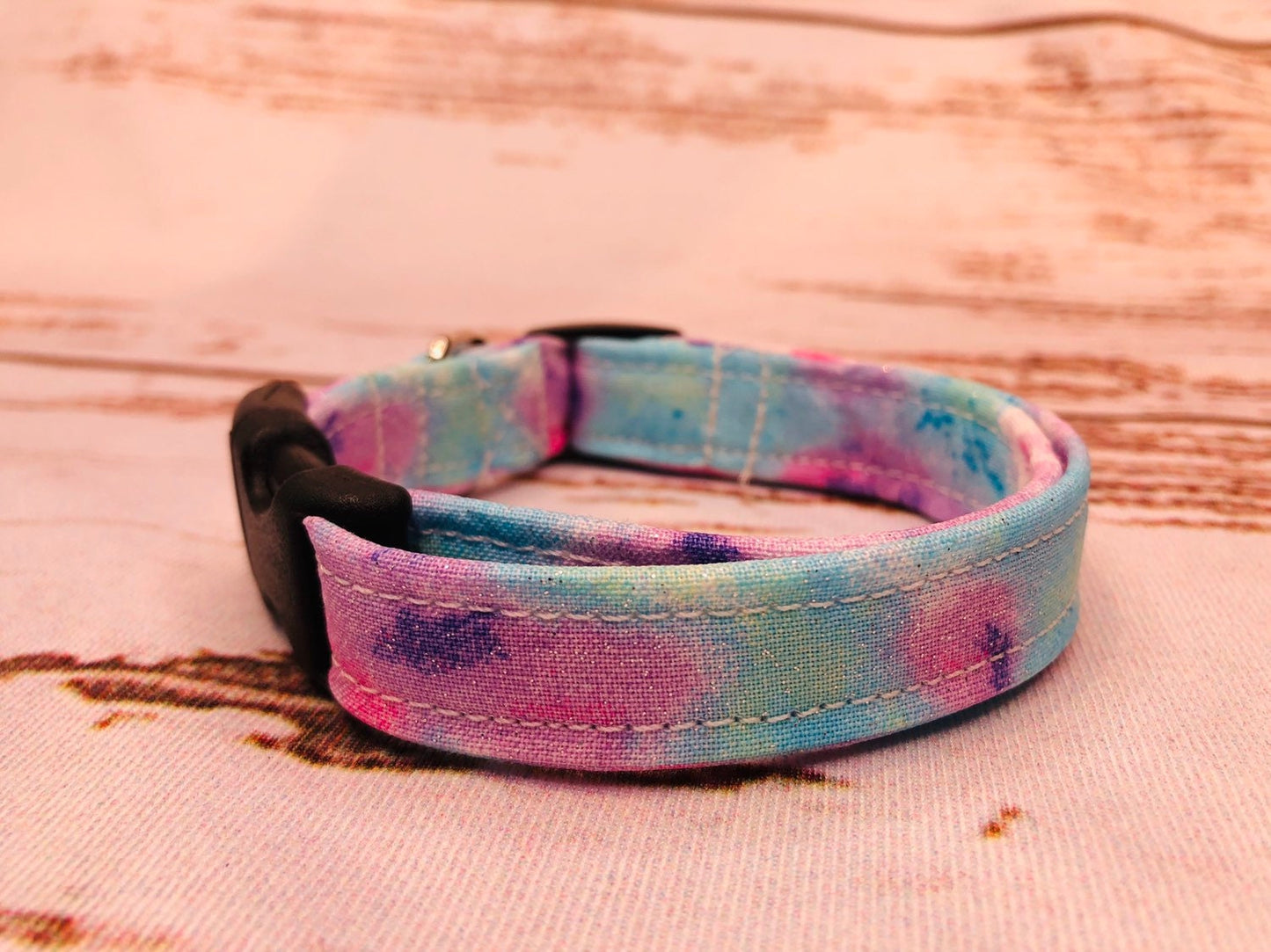 Dog Collar, girl dog collar, cotton candy dog collar, adjustable collar, buckle dog collar, martingale, nylon, cotton candy, female dog collar