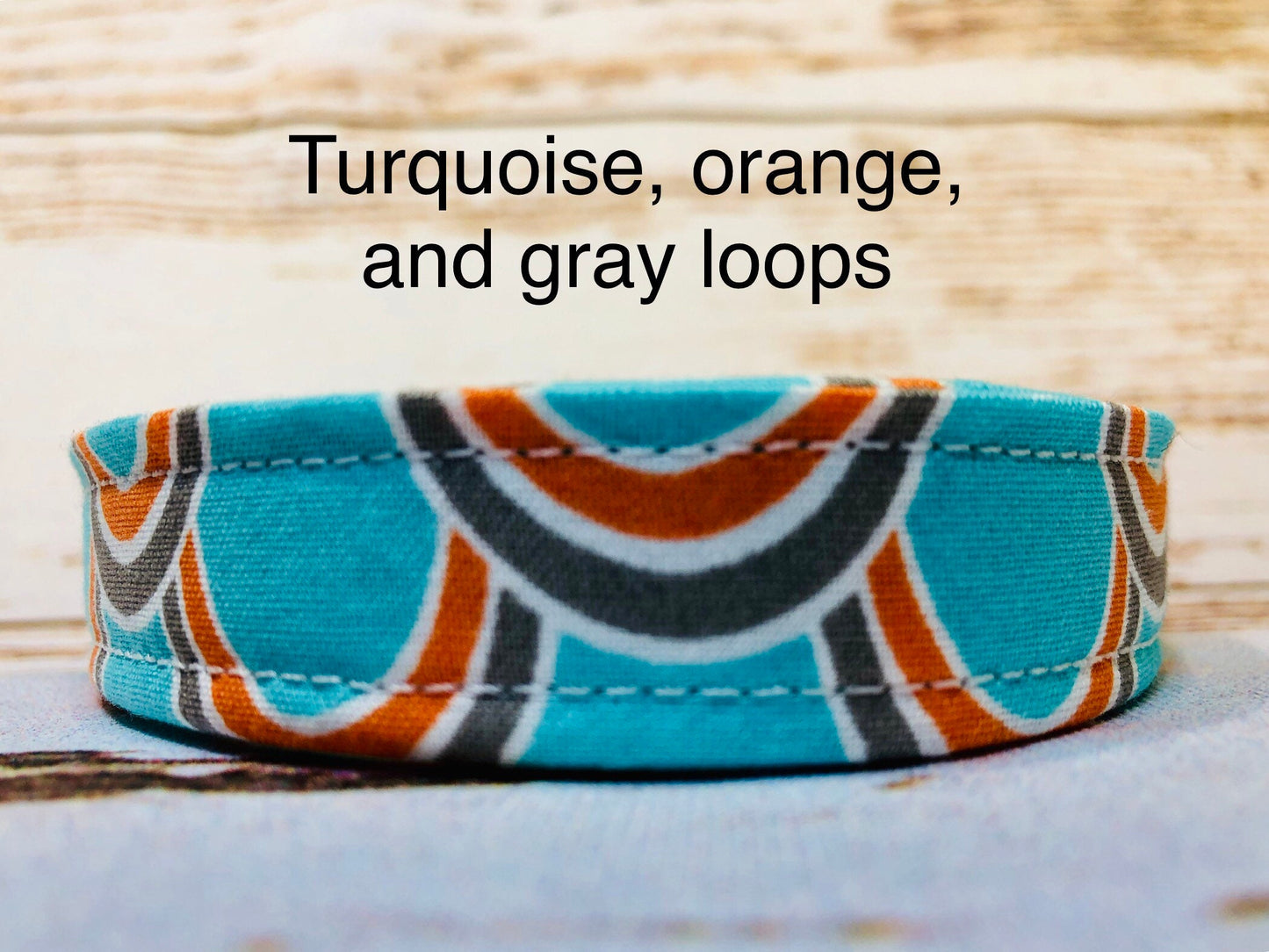 Dog Collar, dog collar girl, turquoise and orange dog collar, nylon dog collar, adjustable collar, buckle dog collar, adjustable, turquoise, orange, gray