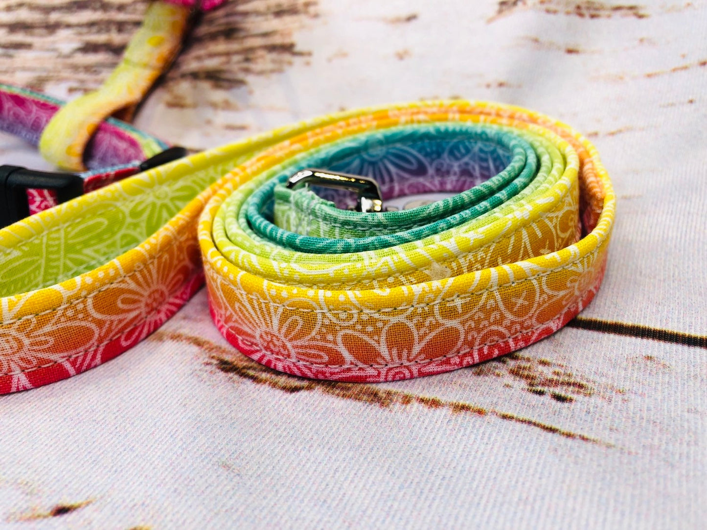 Dog harness, Harness and leash, step in harness, dog harness set, standard harness, roman dog harness, adjustable, rainbow butterflies