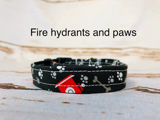 Dog Collar, boy dog collar, martingale collar, adjustable collar, buckle dog collar, martingale, nylon, combination collar, fire hydrants