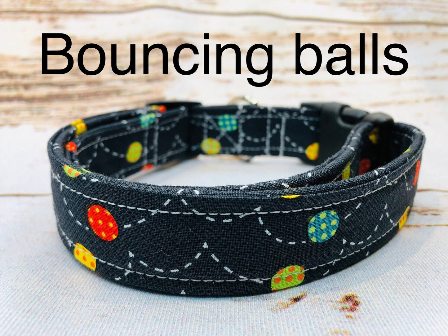 Dog Collar, boy dog collar, adjustable collar, martingale collar, buckle dog collar, side release buckle, combination collar, bouncing balls