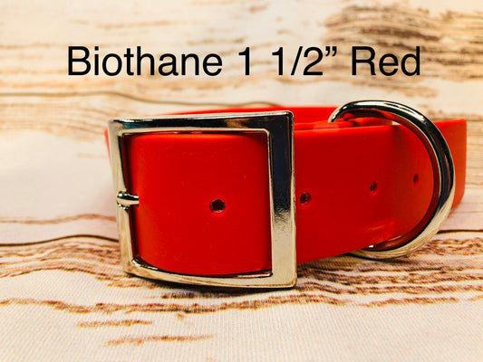 Biothane dog collar, Red dog collar, dog collar, buckle dog collar, waterproof collar, wide dog collar, vegan leather collar, Red