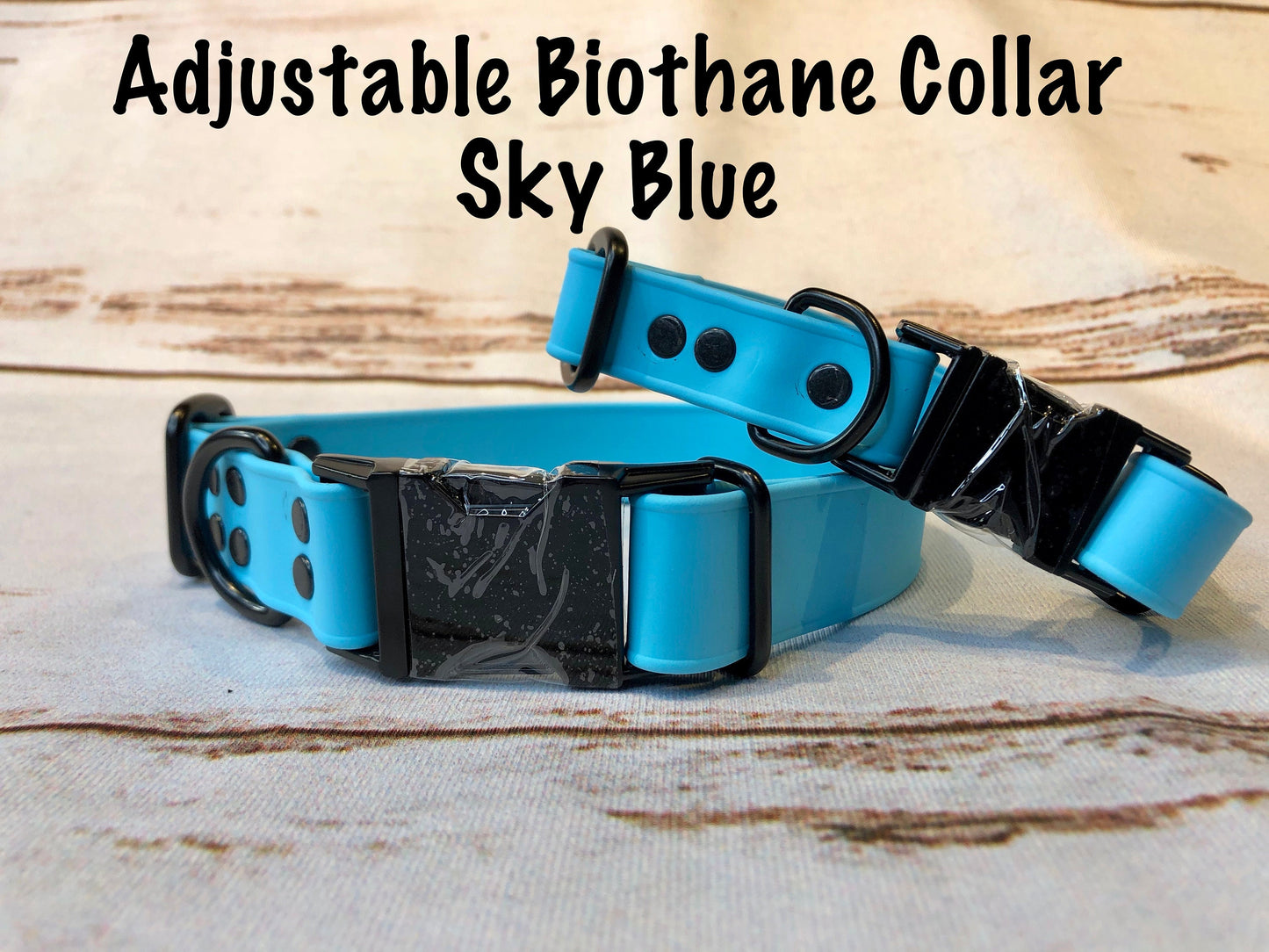 Biothane dog collar, dog collar blue, dog collar, buckle dog collar, waterproof collar, Adjustable Biothane Dog Collar, rose gold hardware