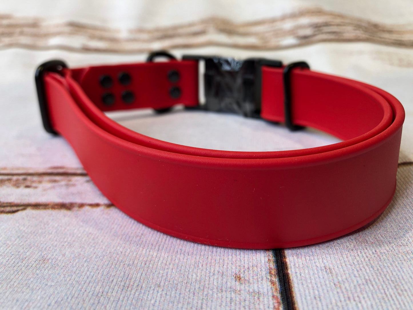 Biothane dog collar, Red dog collar, dog collar, buckle dog collar, waterproof collar, Adjustable Biothane Dog Collar, rose gold hardware