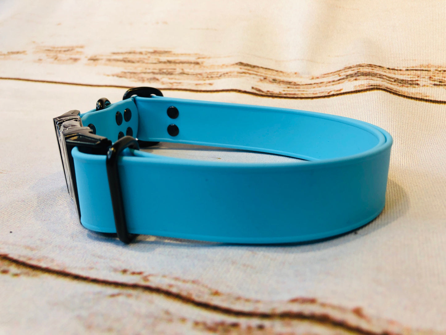 Biothane dog collar, dog collar blue, dog collar, buckle dog collar, waterproof collar, Adjustable Biothane Dog Collar, rose gold hardware