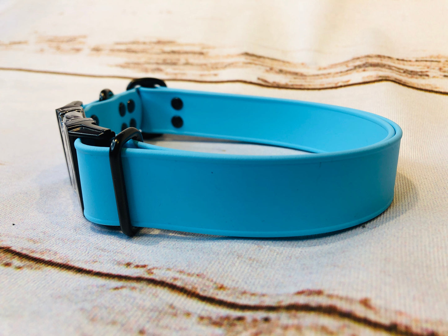 Biothane dog collar, dog collar blue, dog collar, buckle dog collar, waterproof collar, Adjustable Biothane Dog Collar, rose gold hardware