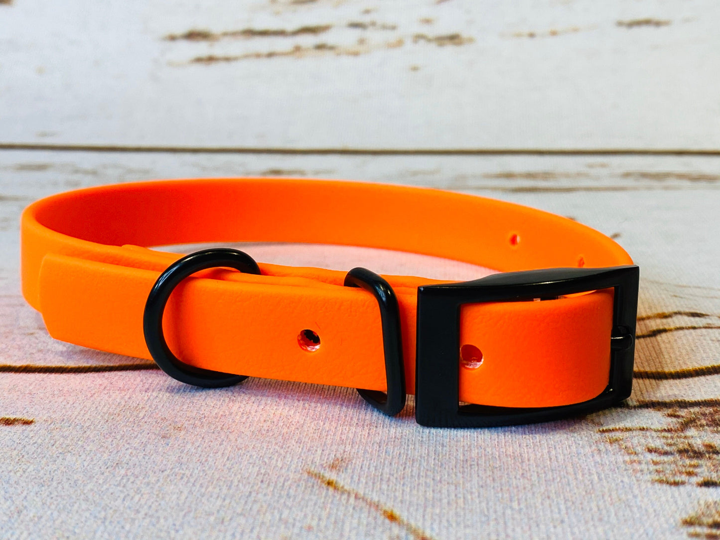 Biothane dog collar, orange dog collar, dog collar, buckle dog collar, waterproof collar, blaze orange, orange biothane, vegan leather