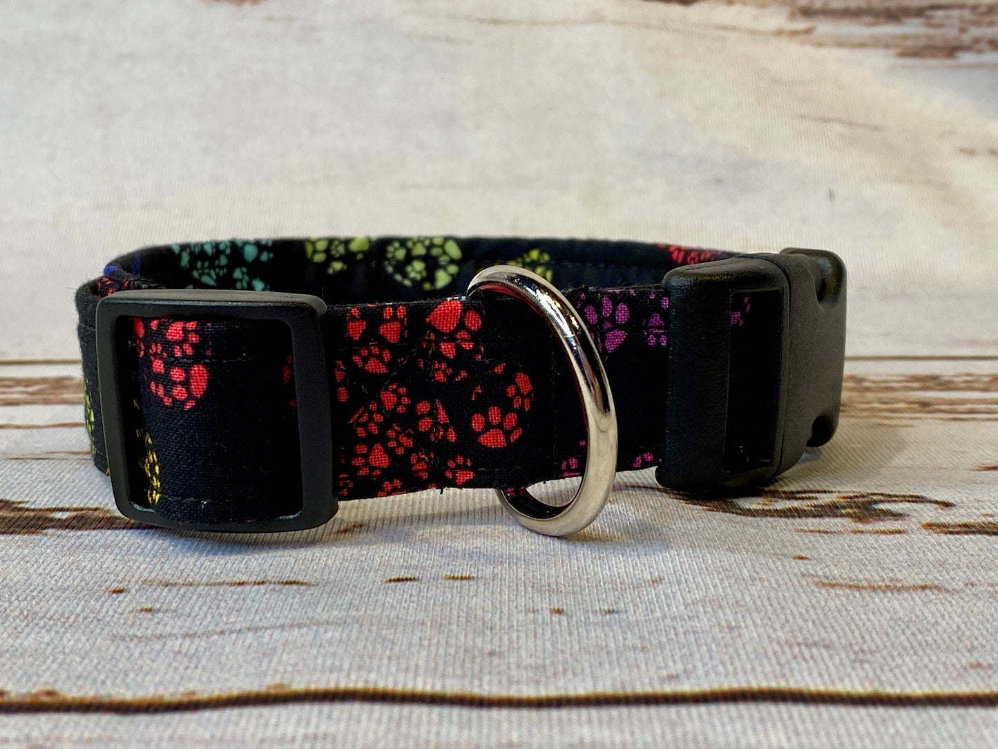 Paw print Dog Collar, girl dog collar, boy dog collar, pet collar, martingale, adjustable collar, buckle dog collar, paw print collar, paws
