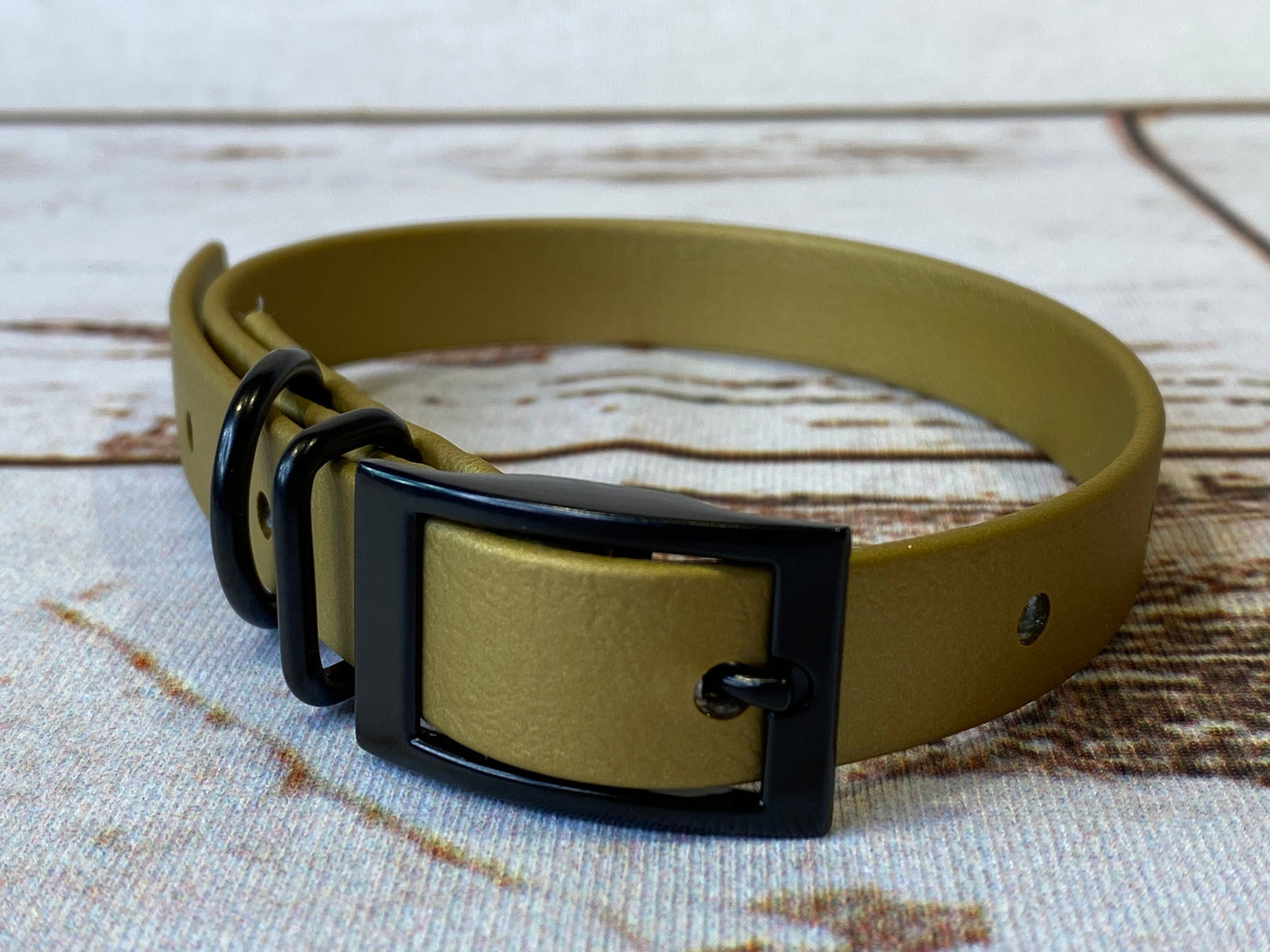 Biothane dog collar, gold dog collar, dog collar, buckle dog collar, waterproof collar, gold, gold biothane, vegan leather dog collar