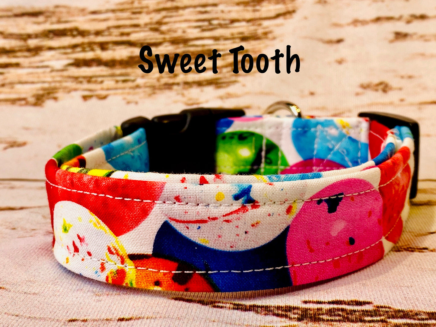 Dog Collar, dog collar female, colorful dog collar, martingale collar, adjustable collar, buckle dog collar, sweet tooth, bubble gum