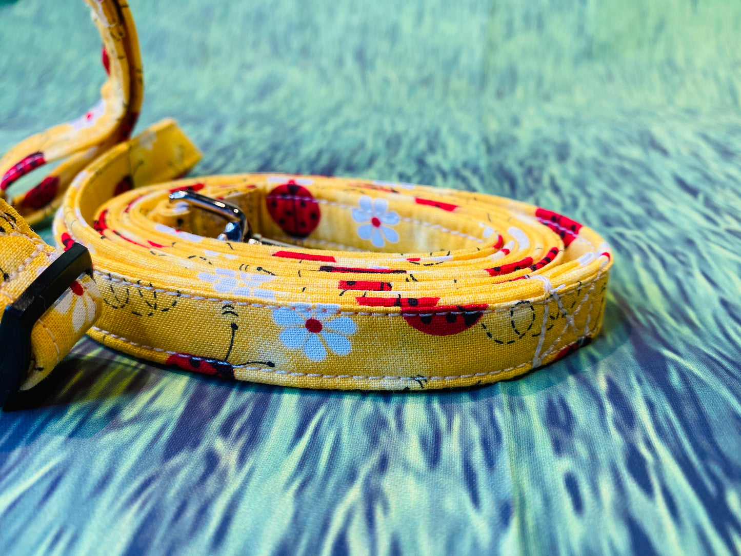 Dog harness, Harness and leash, step in harness, standard harness, dog harness set, adjustable harness, lady bug harness, daisy dog harness