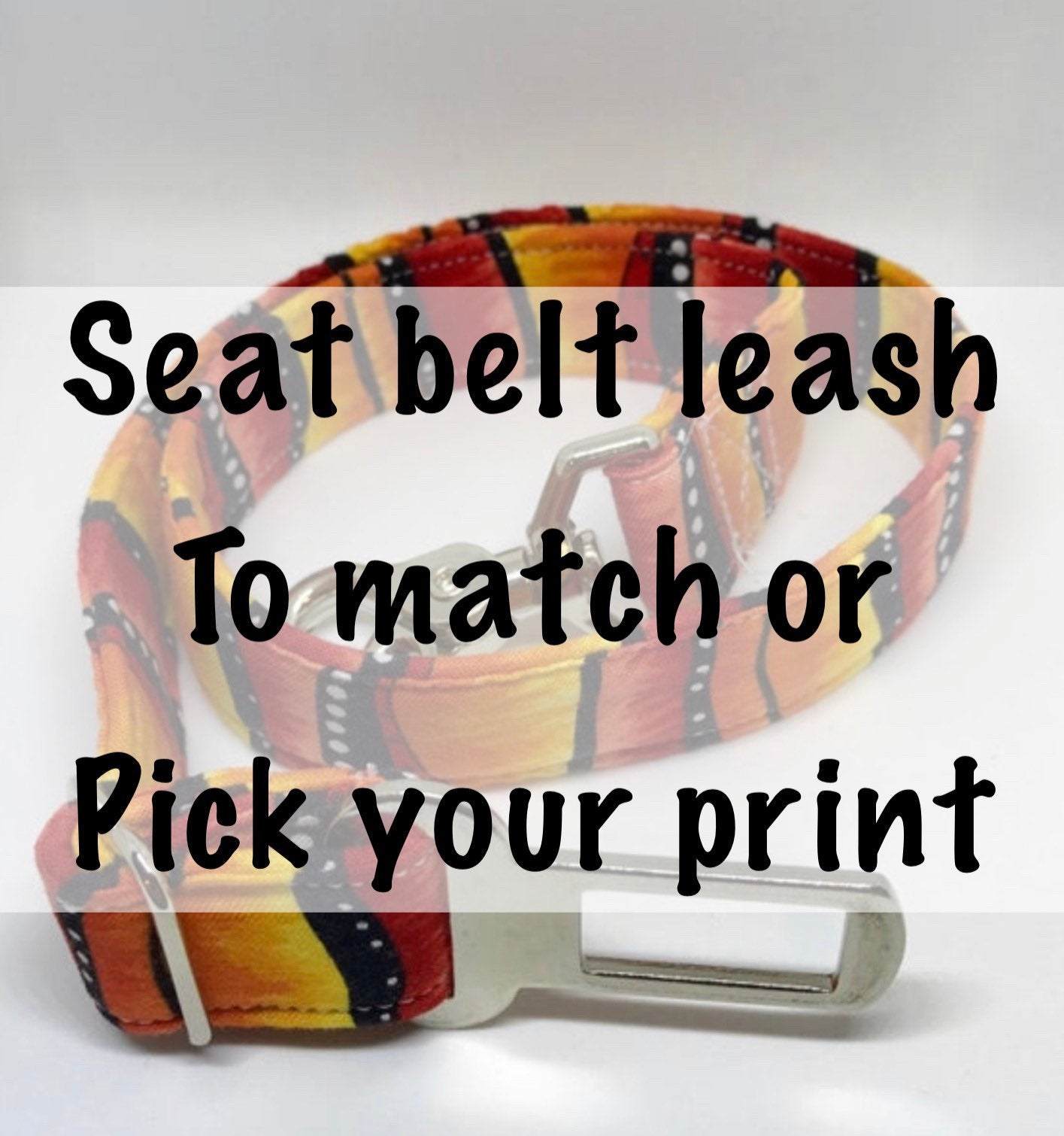 Dog car seat belt, seat belt leash, dog harness seat belt, pet seat belt, custom dog belt, you pick print, dog seat belt, pet seat belt