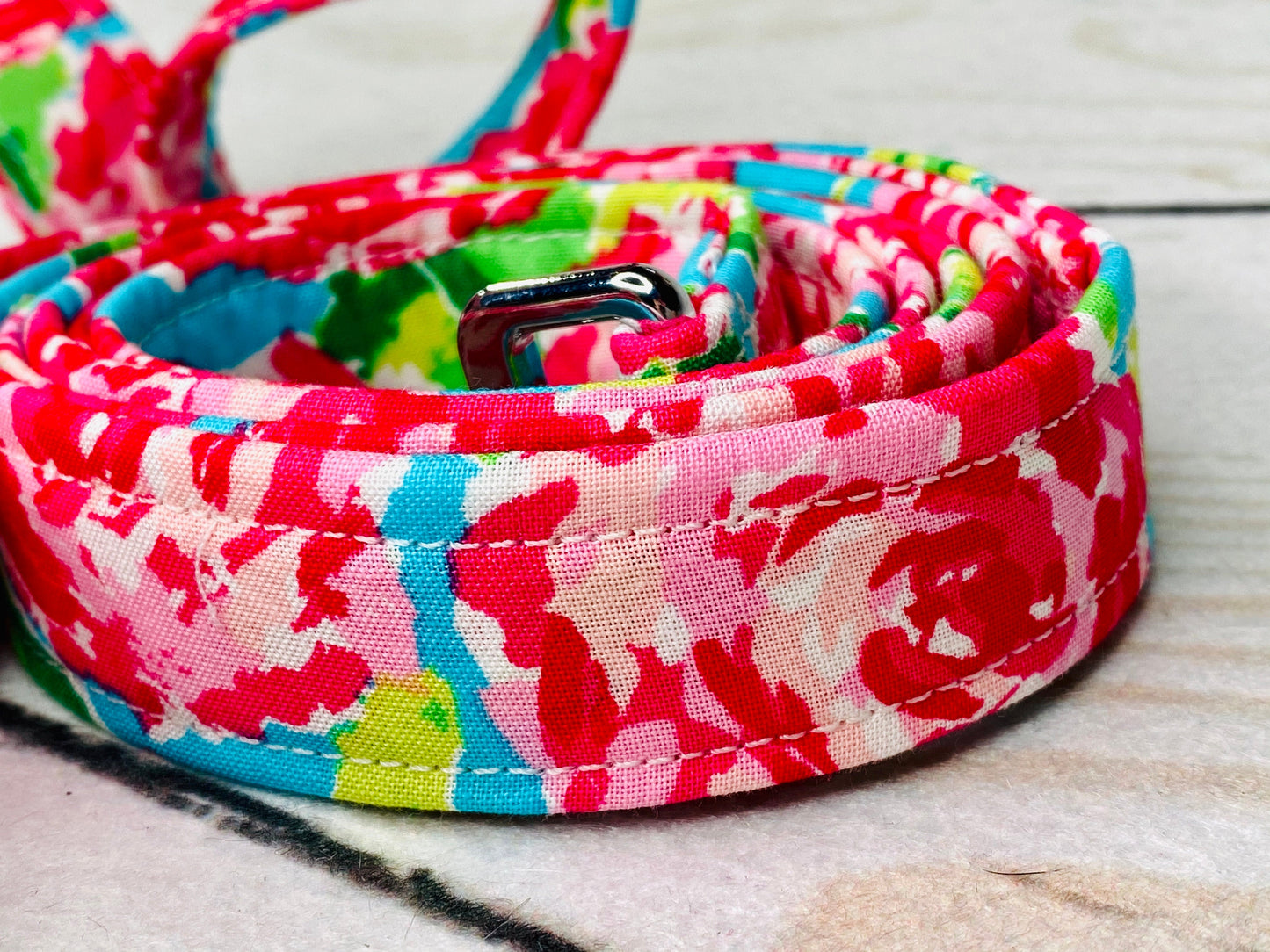 Dog harness, harness and leash, step in harness, standard harness, adjustable harness, dog harness set, watercolor flowers, floral harness