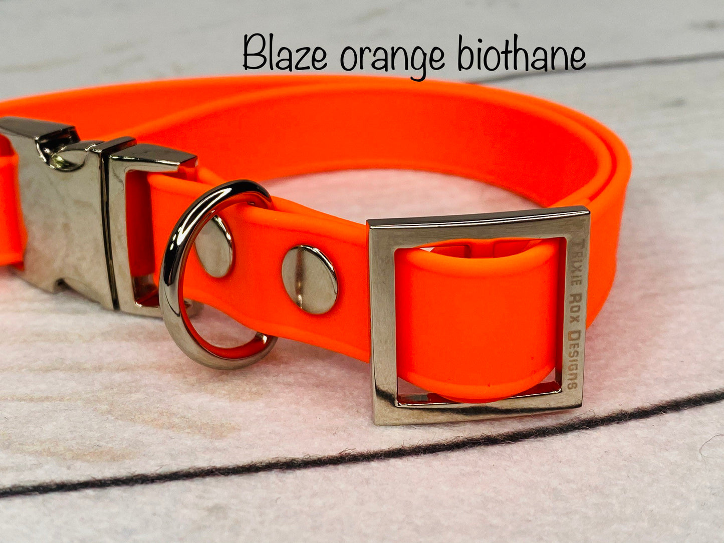 Biothane dog collar, dog collar orange, dog collar, buckle dog collar, waterproof collar, Adjustable Biothane Dog Collar, rose gold hardware
