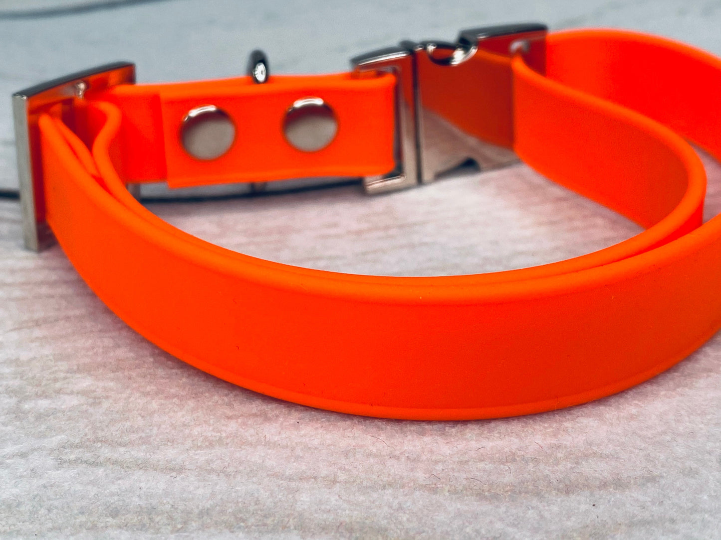 Biothane dog collar, dog collar orange, dog collar, buckle dog collar, waterproof collar, Adjustable Biothane Dog Collar, rose gold hardware