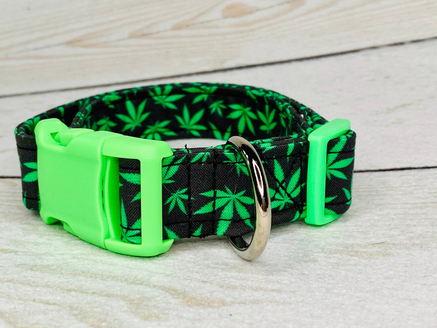Dog Collar, 420 dog collar, funny dog collar, pot collar, adjustable collar, Mary Jane, weed dog collar, marijuana dog collar, 420, green