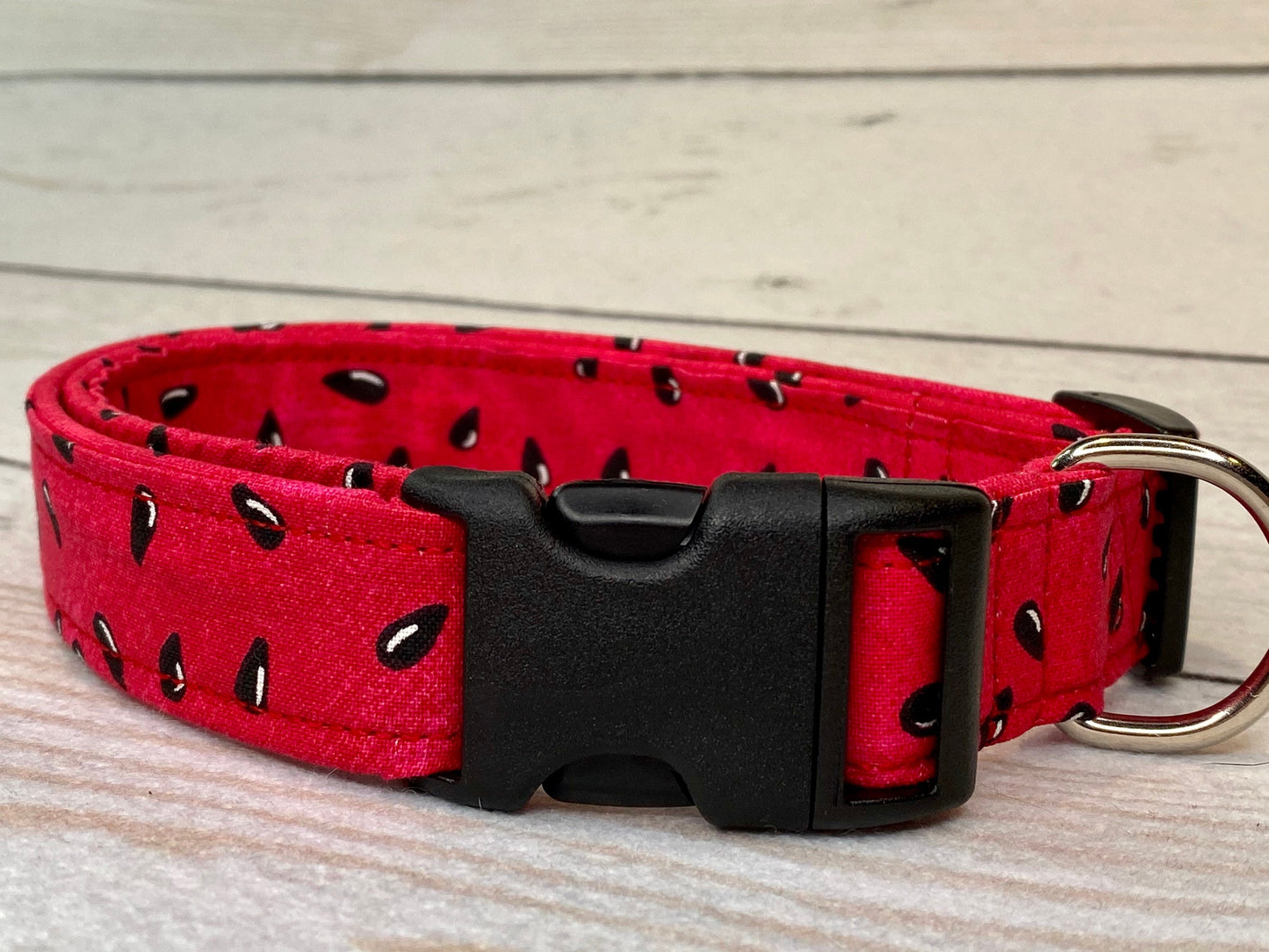 Dog Collar, girl dog collar, watermelon dog collar, food dog collar, adjustable collar, buckle dog collar, summer dog collar, dog collar boy, watermelon, red