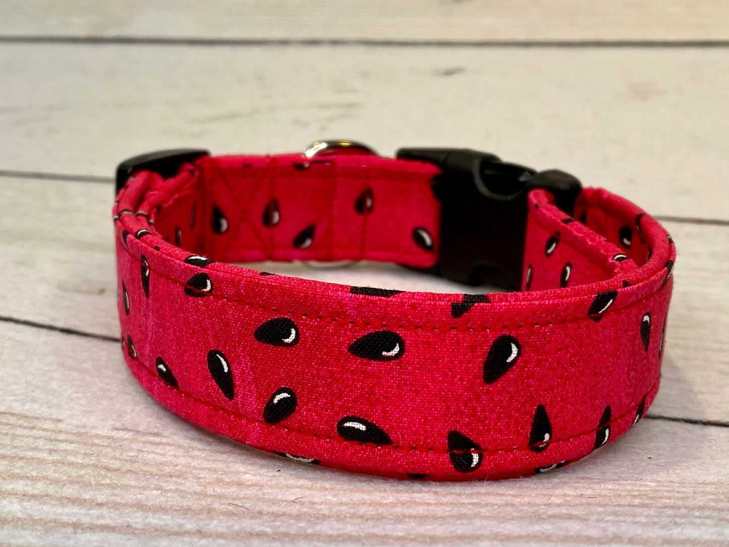 Dog Collar, girl dog collar, watermelon dog collar, food dog collar, adjustable collar, buckle dog collar, summer dog collar, dog collar boy, watermelon, red