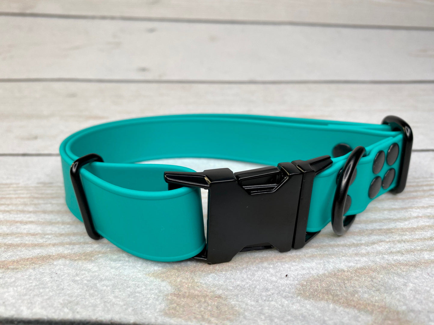 Biothane dog collar, dog collar teal, dog collar, buckle dog collar, waterproof collar, Adjustable Biothane Dog Collar, rose gold hardware