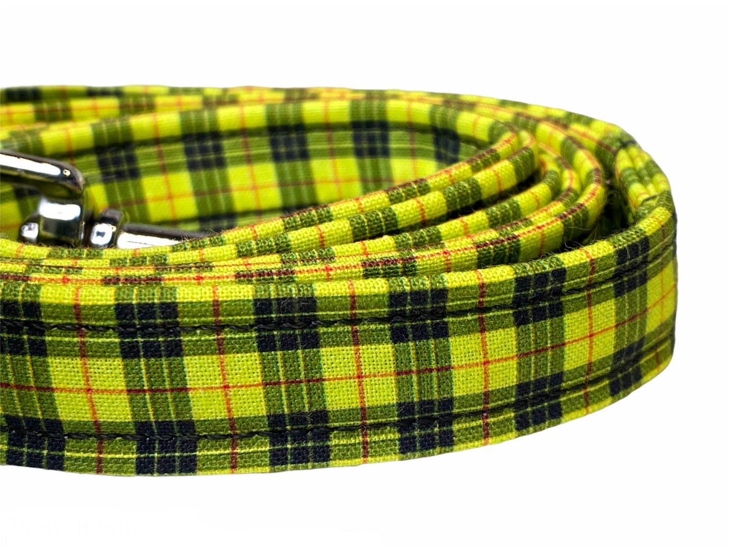 Dog harness, Harness and leash set, matching leash, step in harness, standard harness, plaid dog harness, plaid, yellow, standard Roman