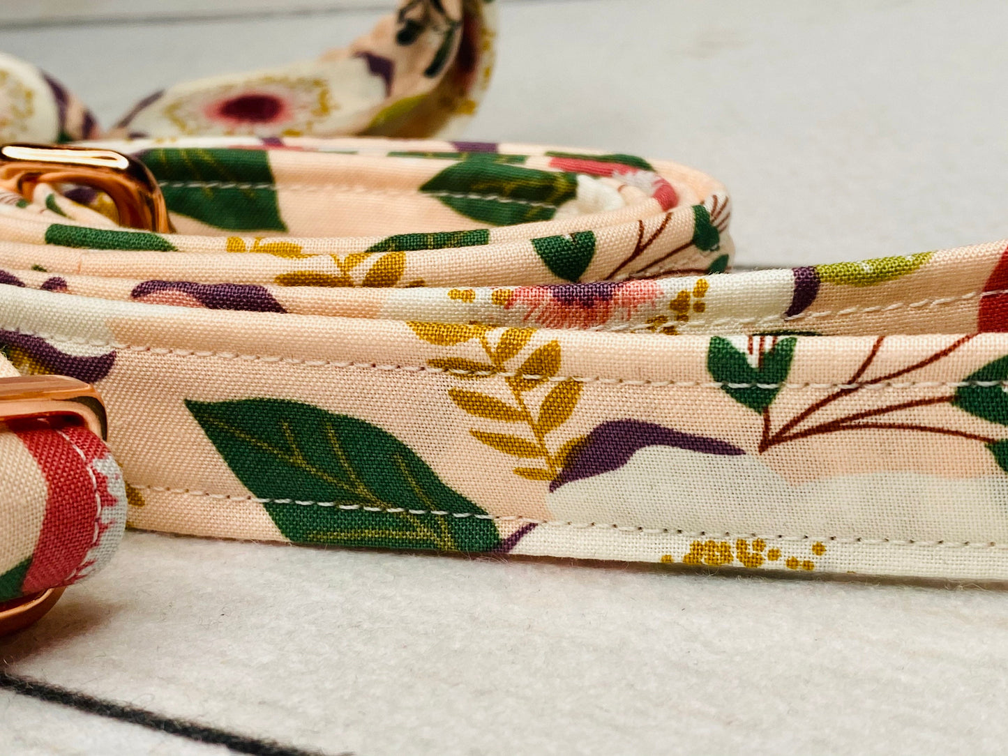 Dog harness, Harness and leash, step in harness, standard harness, dog harness set, rose gold, rose gold hardware, floral dog harness