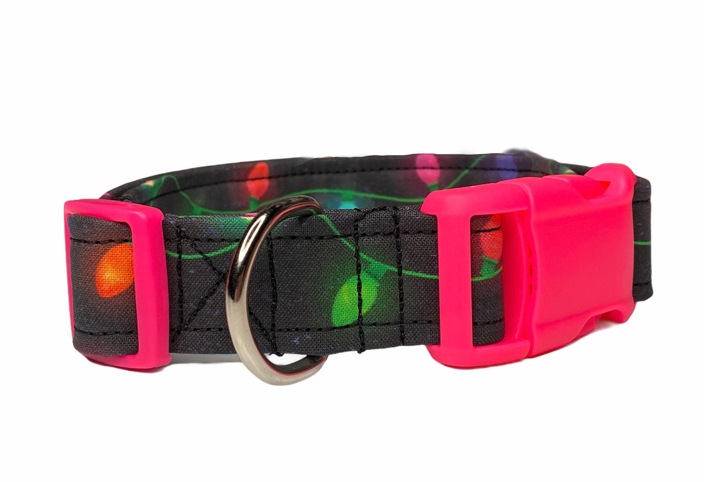 Christmas dog collar, dog collar, Christmas lights dog collar, holiday dog collar, Christmas lights, holiday lights, eco friendly dog collar