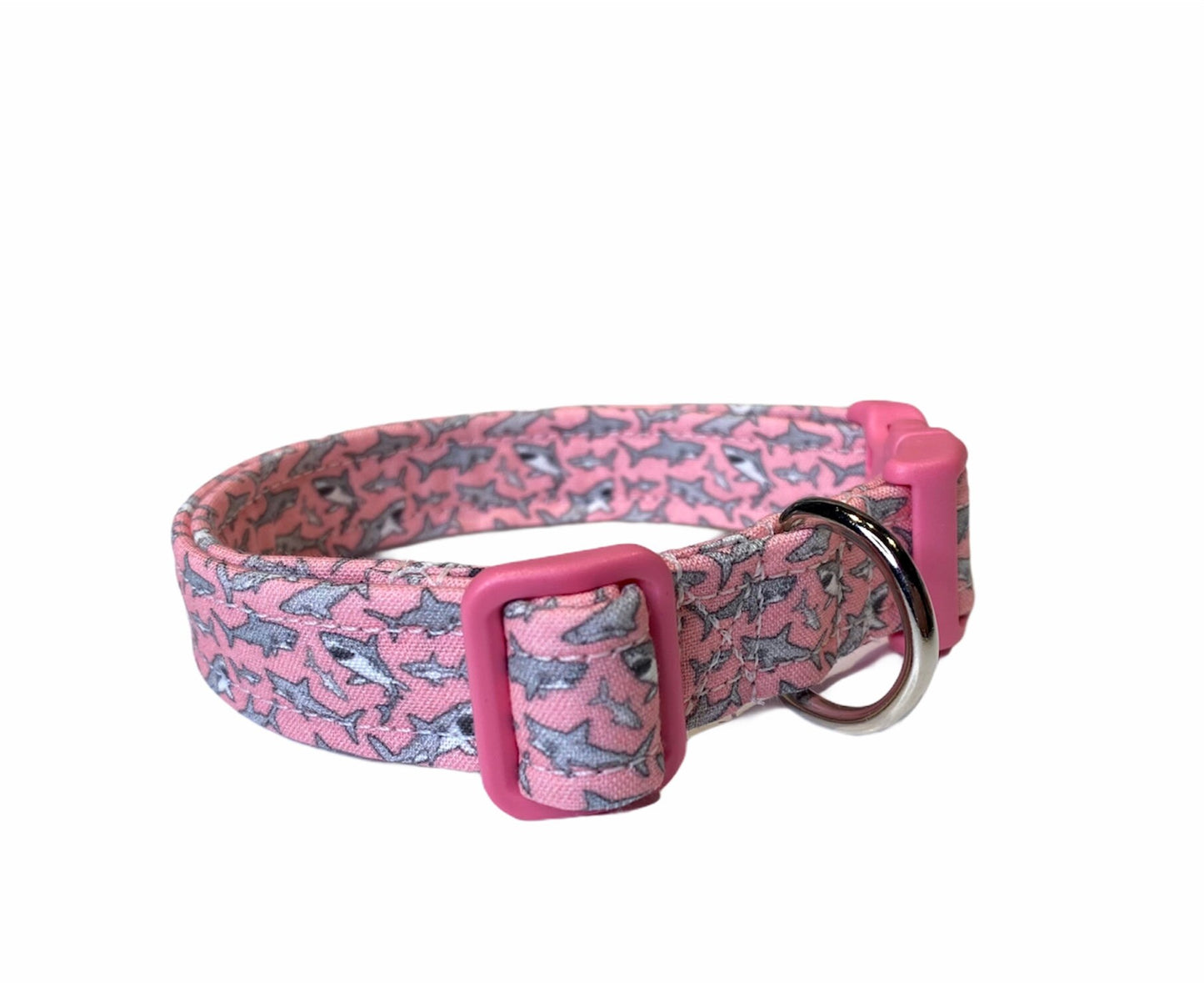 Shark dog collar, dog collar, pink shark dog collar, eco friendly dog collar, dog collar for girls, shark collar, pink sharks, cat collar