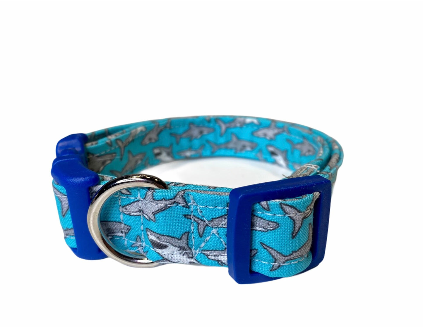 Shark dog collar, dog collar, boy shark dog collar, eco friendly dog collar, dog collar for boys, shark collar, blue sharks, cat collar
