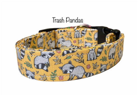 Raccoon dog collar, dog collar, funny dog collar, eco friendly collar, raccoon collar, cute dog collar, washable dog collar, cat collar