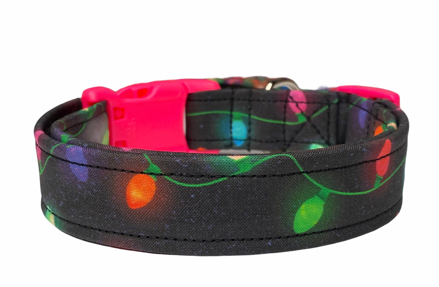 Christmas dog collar, dog collar, Christmas lights dog collar, holiday dog collar, Christmas lights, holiday lights, eco friendly dog collar