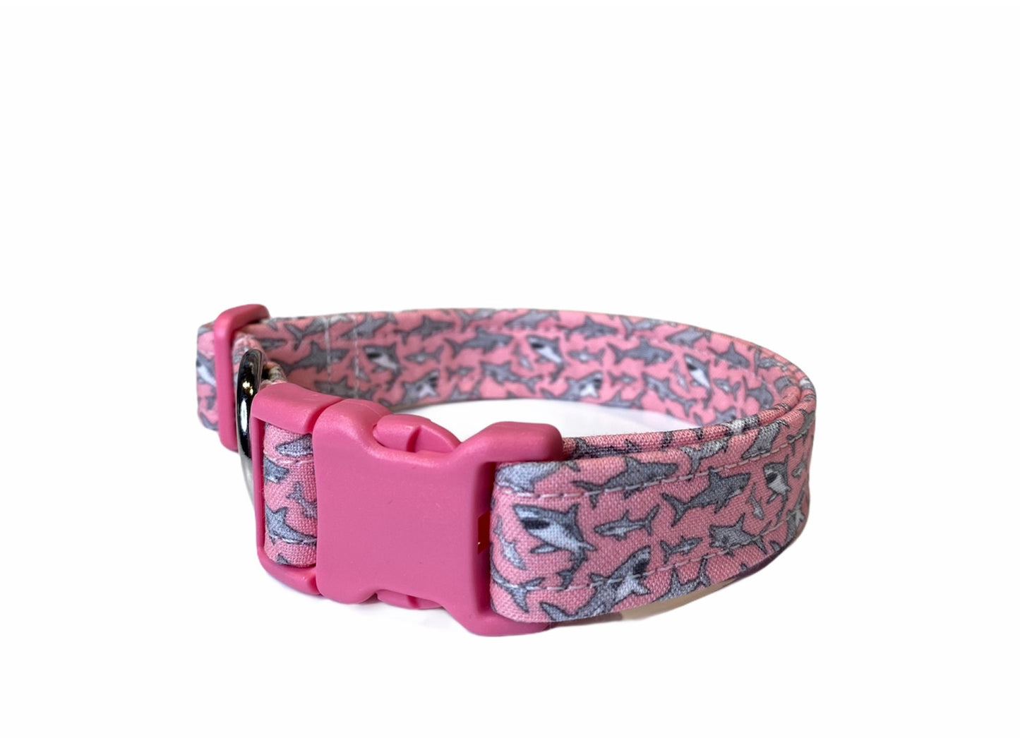 Shark dog collar, dog collar, pink shark dog collar, eco friendly dog collar, dog collar for girls, shark collar, pink sharks, cat collar