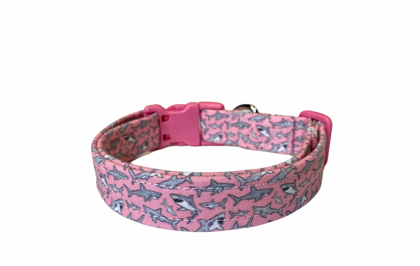 Shark dog collar, dog collar, pink shark dog collar, eco friendly dog collar, dog collar for girls, shark collar, pink sharks, cat collar