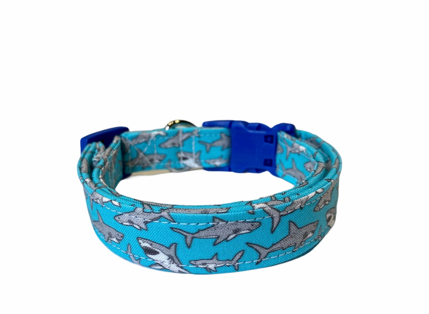 Shark dog collar, dog collar, boy shark dog collar, eco friendly dog collar, dog collar for boys, shark collar, blue sharks, cat collar