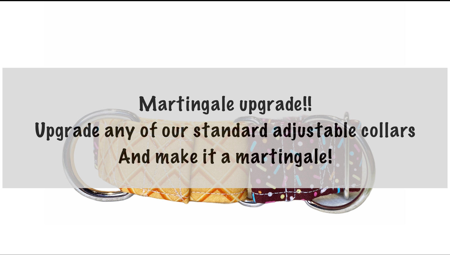 Martingale upgrade, martingale collar, martingale dog collar, gentle choke dog collar, gentle choke, choke dog collar, buckle-less collar