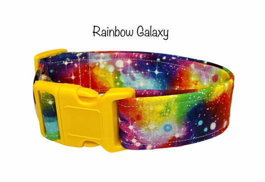 Galaxy dog collar, rainbow dog collar, dog collar, celestial dog collar, rainbow galaxy, adjustable dog collar, washable, galaxy print, cat