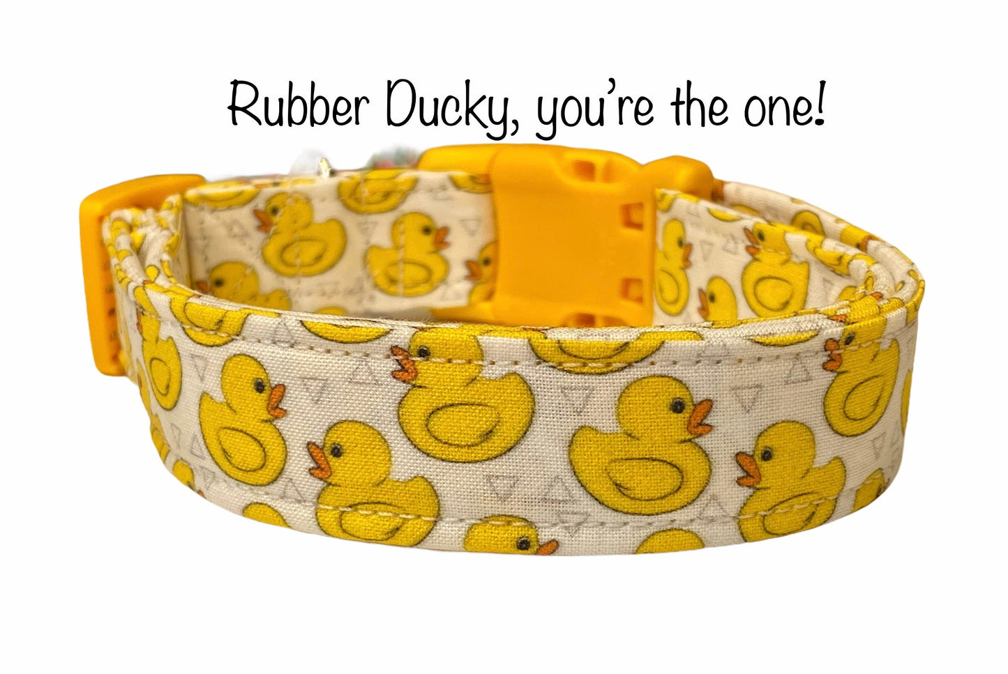Rubber Ducky Dog collar, rubber duck, duck dog collar, rubber ducky collar, cat collar, eco friendly collar, adjustable collar, yellow, duck