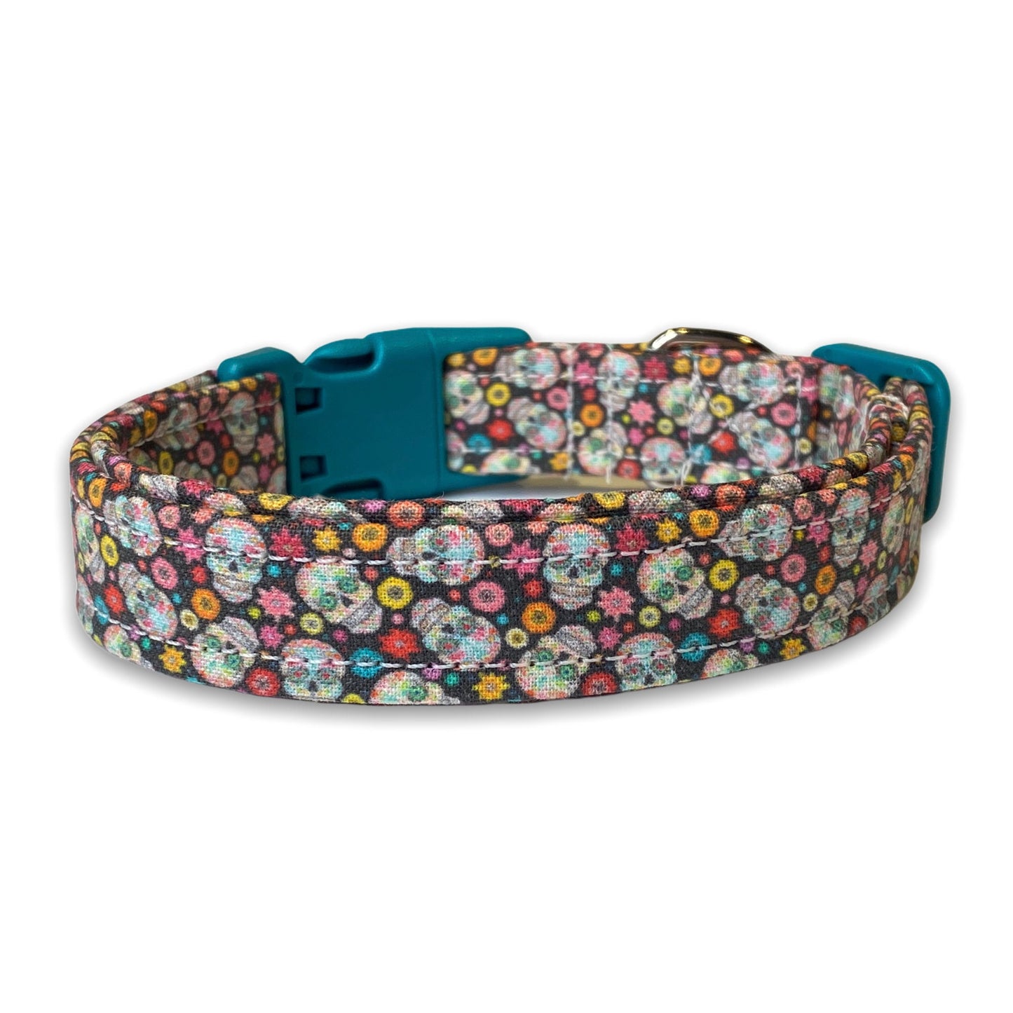 Sugar skull dog collar, dog collar, sugar skulls, skull dog collar, day of the dead, eco friendly collar, washable, adjustable, cat collar