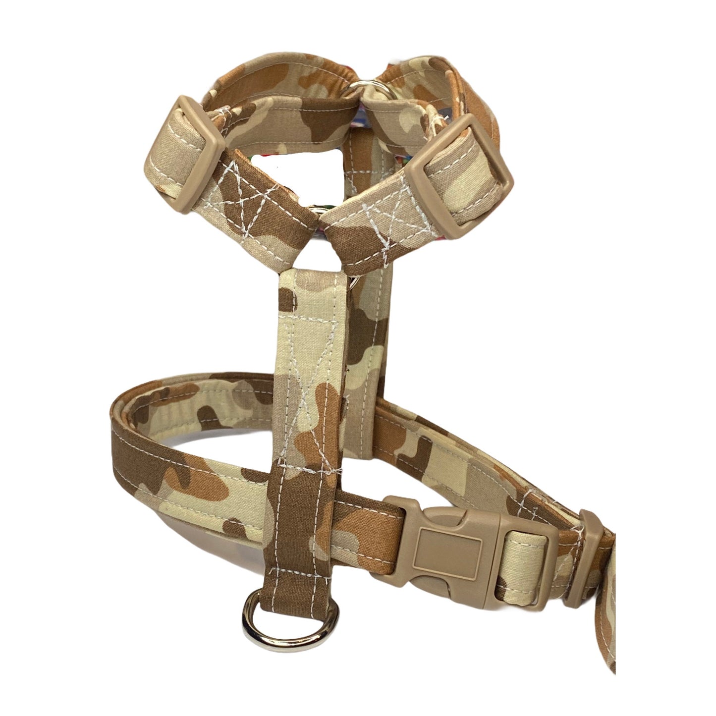 Camouflage dog harness, dog harness and leash set, standard Roman dog harness, step in dog harness, desert camouflage, adjustable harness