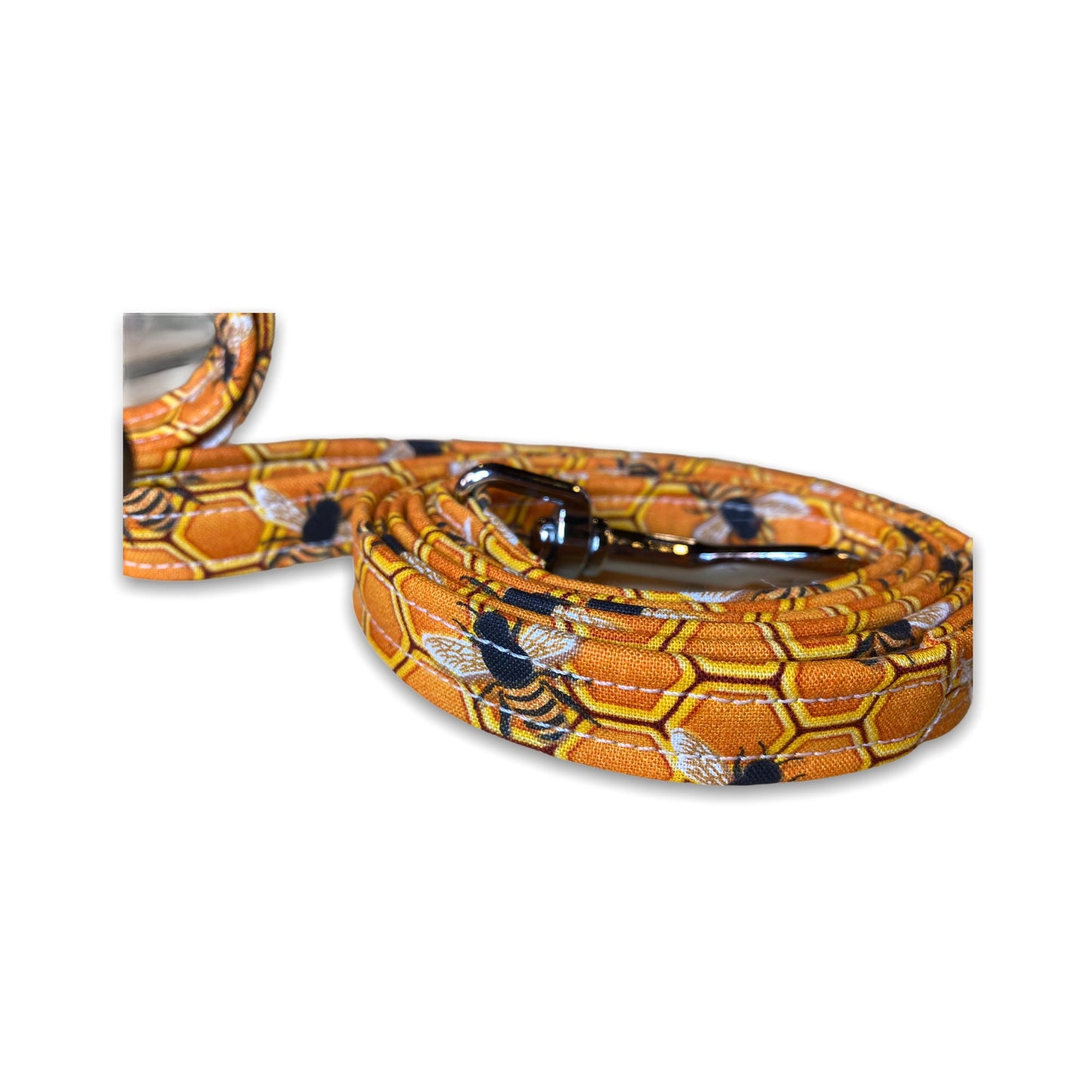 Bee dog harness, dog harness and leash set, honey bee dog harness, honey comb, step in harness, standard Roman harness, washable, soft, bees